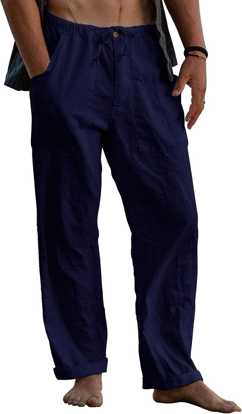 Men’s Linen Blend Loose Harem Pants