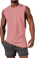 Men’s Stretch Cotton Blend Muscle Cut Sleeveless Workout Tank Top