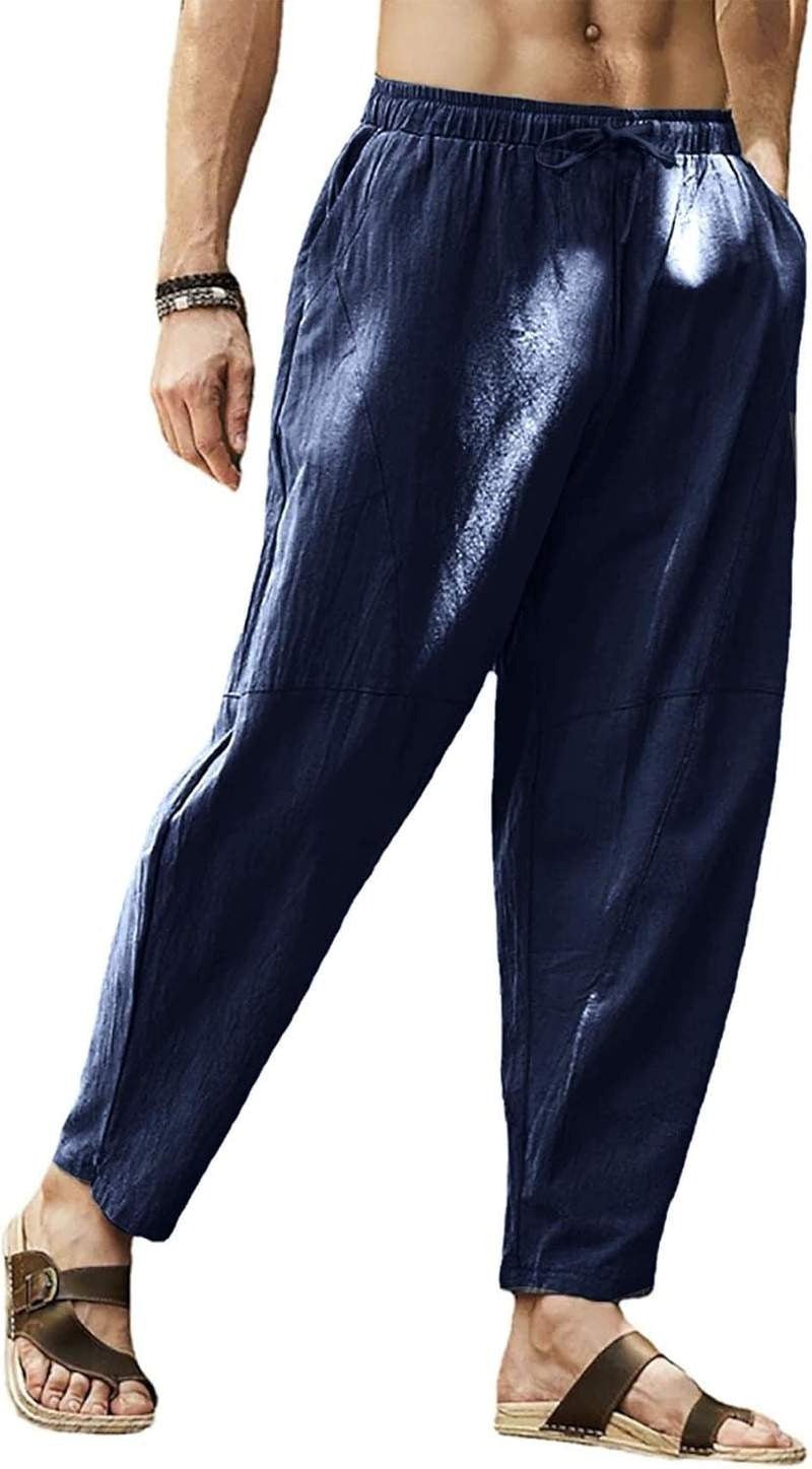 Men’s Linen Blend Loose Harem Pants