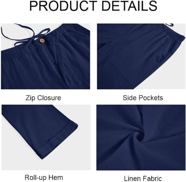 Men’s Linen Blend Loose Harem Pants