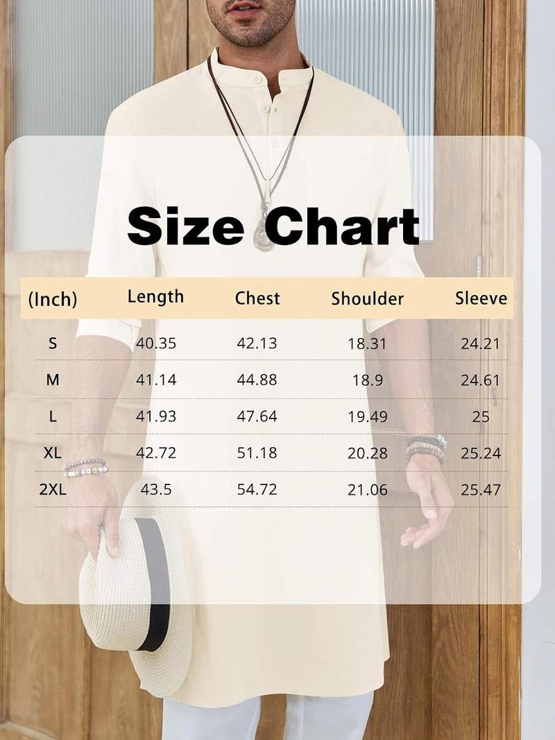 Men’s Soft Cotton Kaftan Shirts