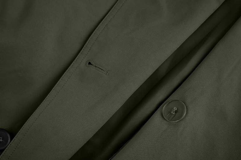 Men’s Double Breasted Slim Water Resistant Trench Coat