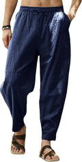 Men’s Linen Blend Loose Harem Pants